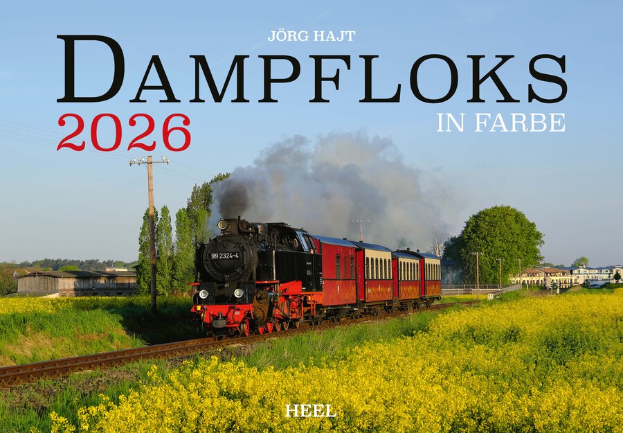 Bild von Dampfloks in Farbe 2026 - Mittelformat-Kalender