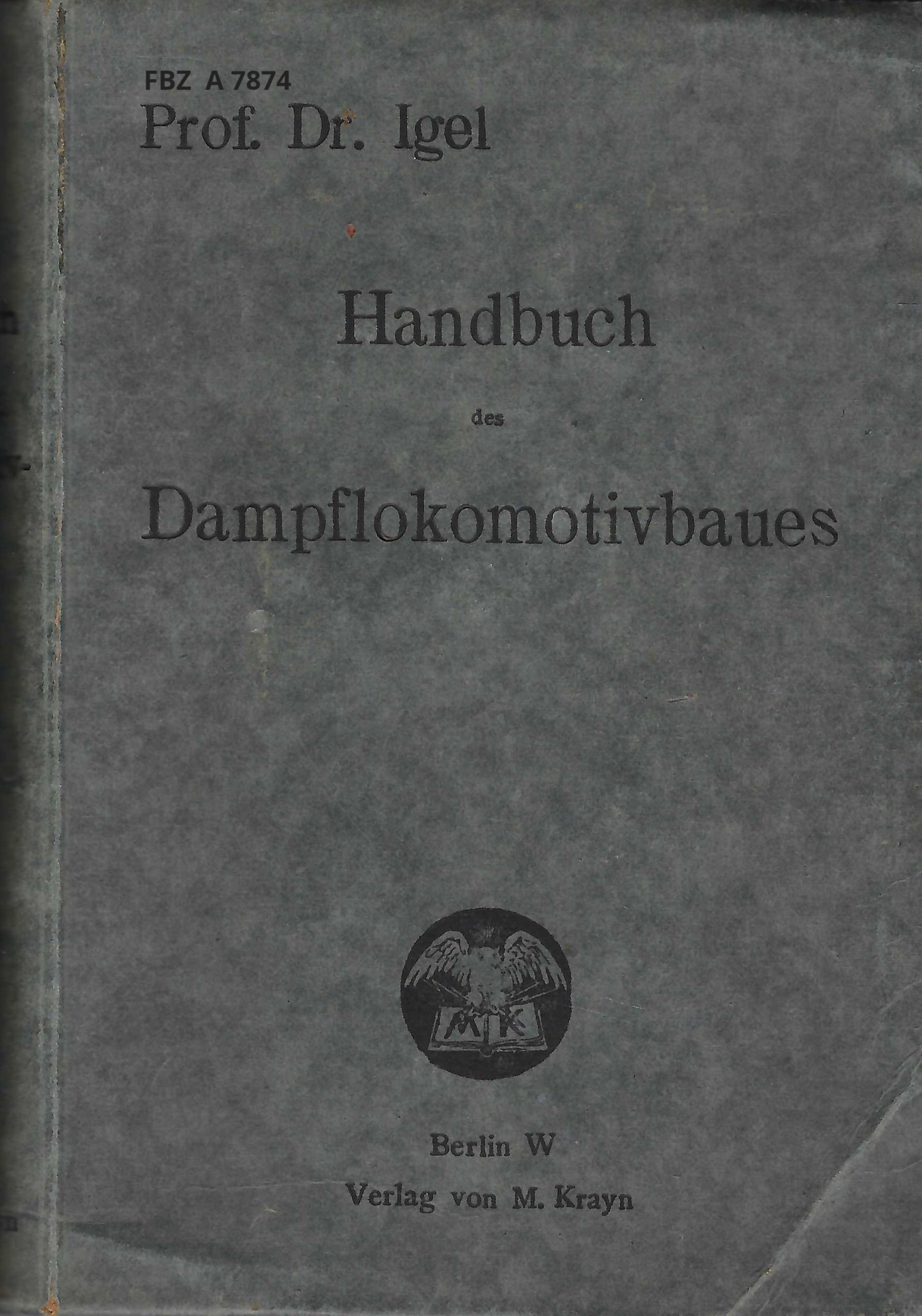 Bild von Handbuch des Dampflokomotivbaues - 1923