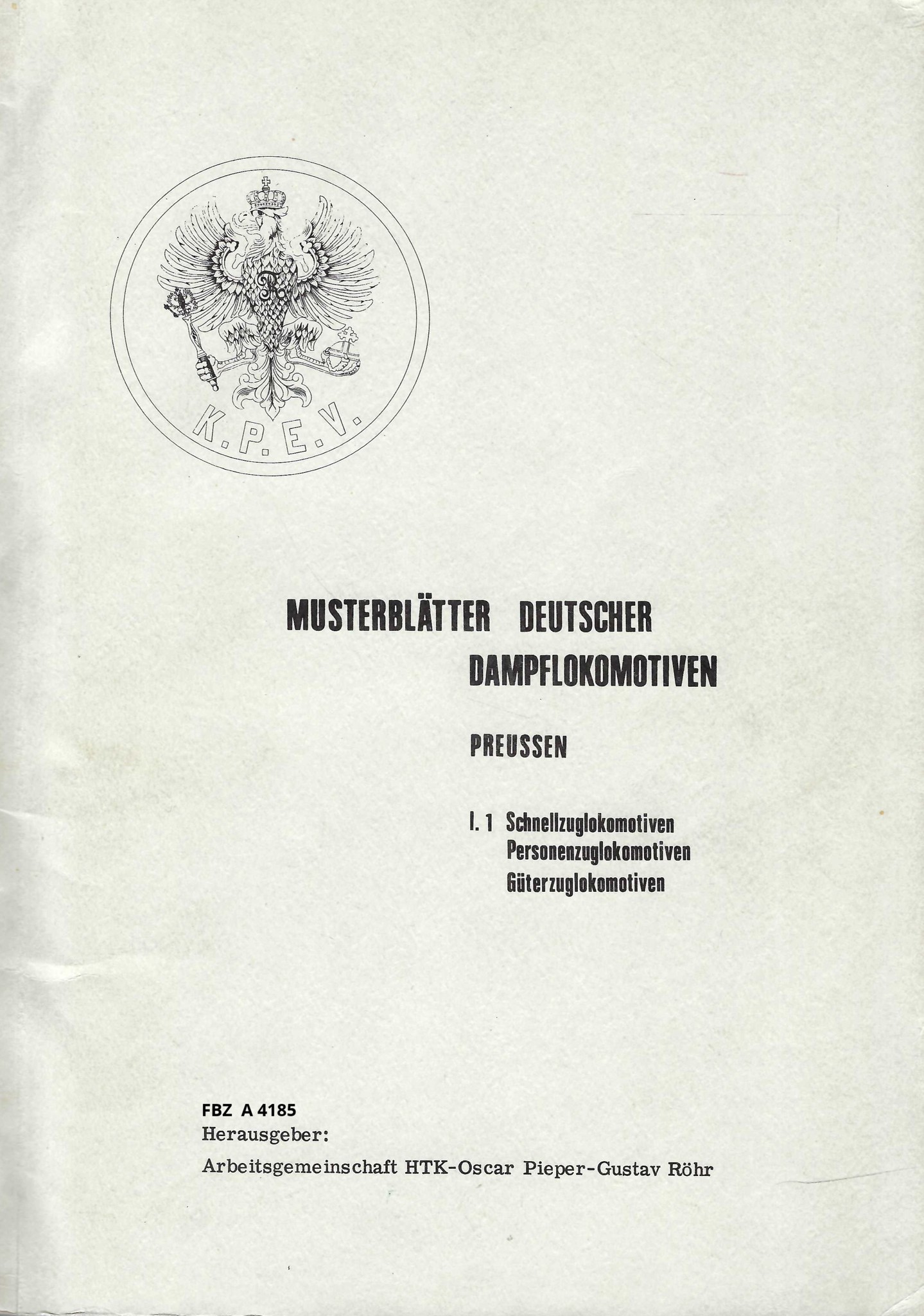 Musterblätter Deutscher Lokomotiven - Preußen Band 1.1