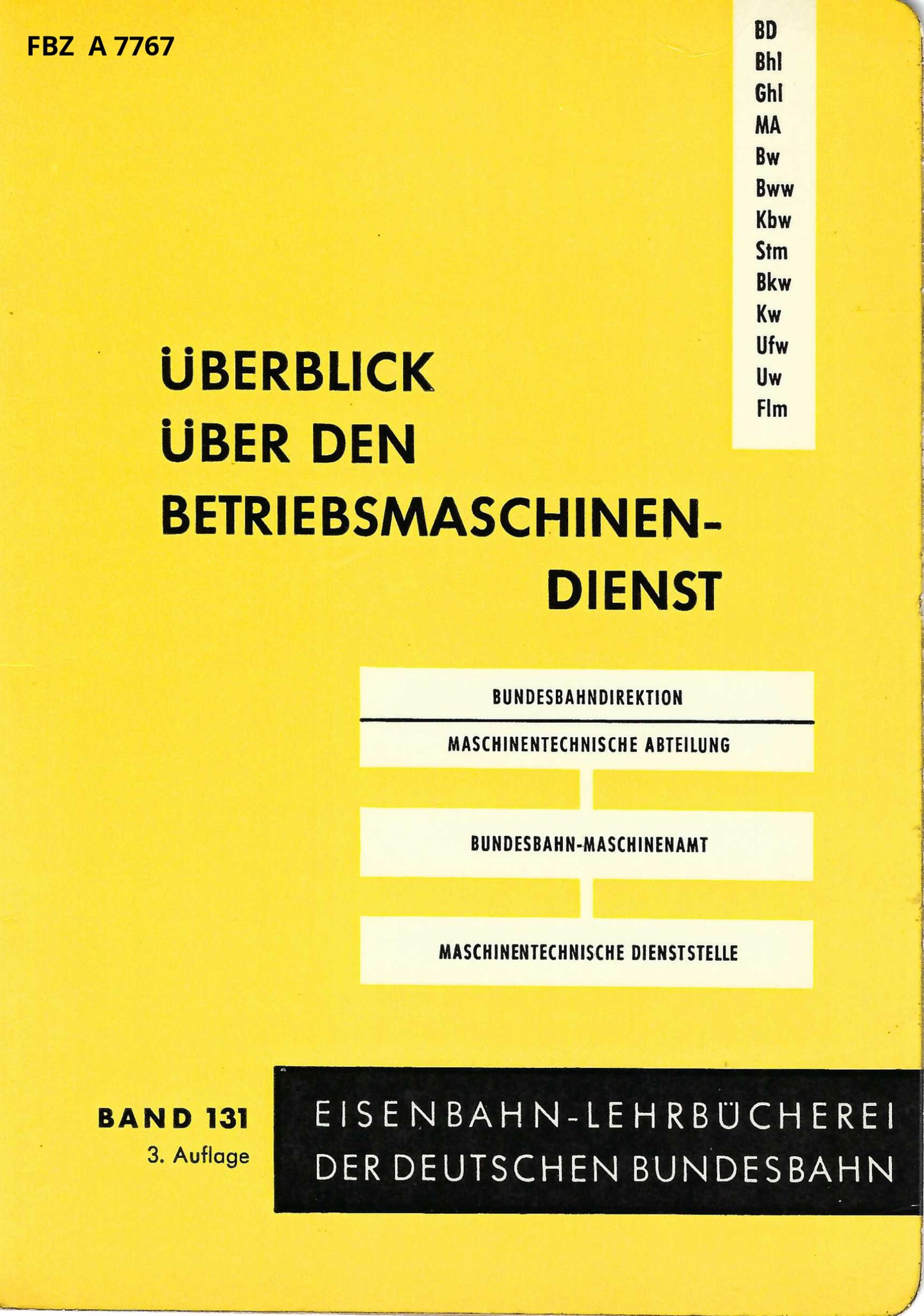 Bild von Überblick über den Betriebsmaschinendienst - Band 131