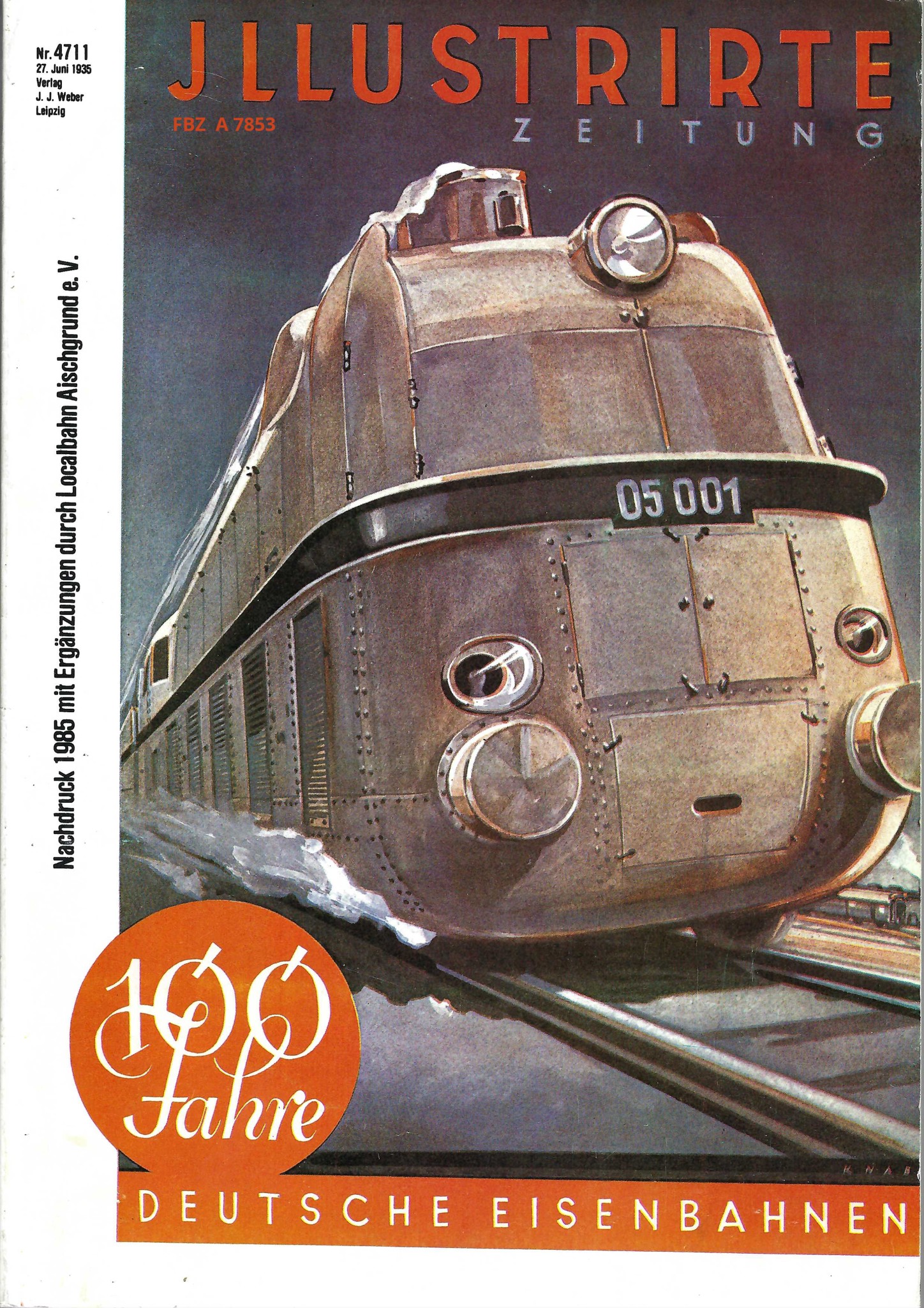 Bild von 100 Jahre Deutsche Eisenbahnen - Illustrierte Zeitung Nr. 4711 v. 27.Juni 1935
