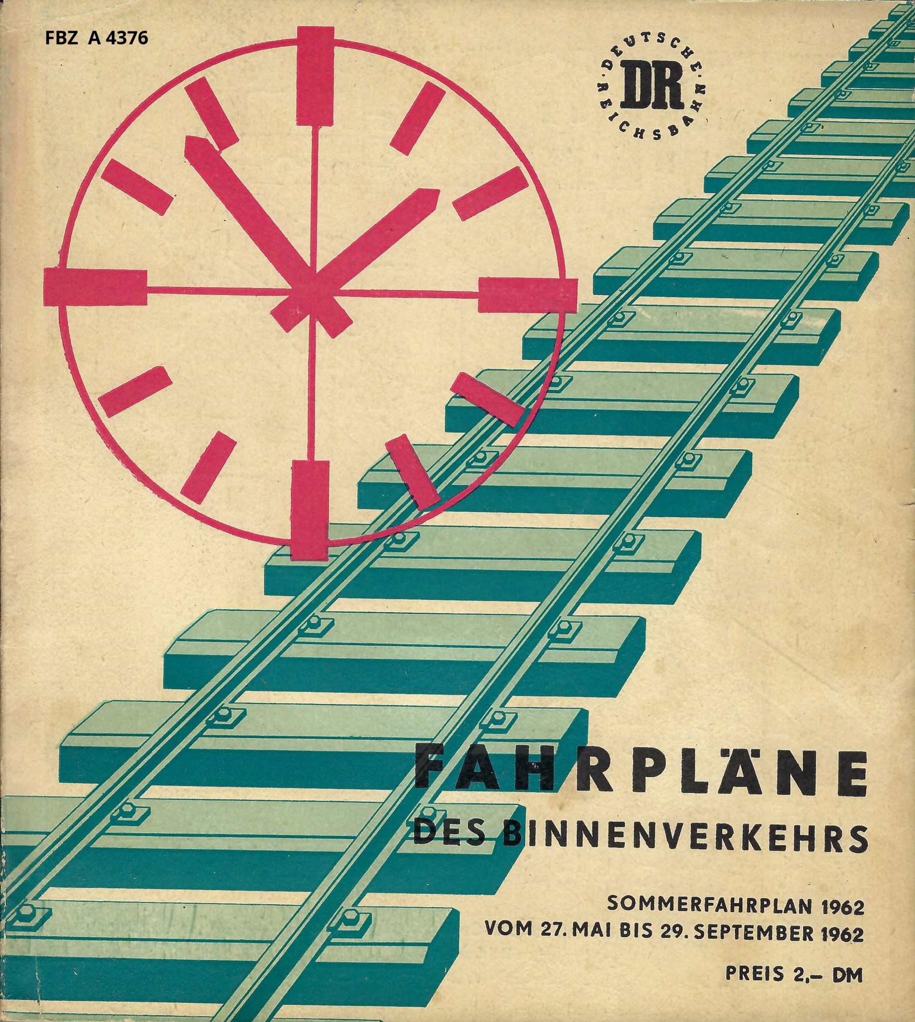 Bild von Fahrpläne des Binnenverkehrs - Sommerfahrplan 1962