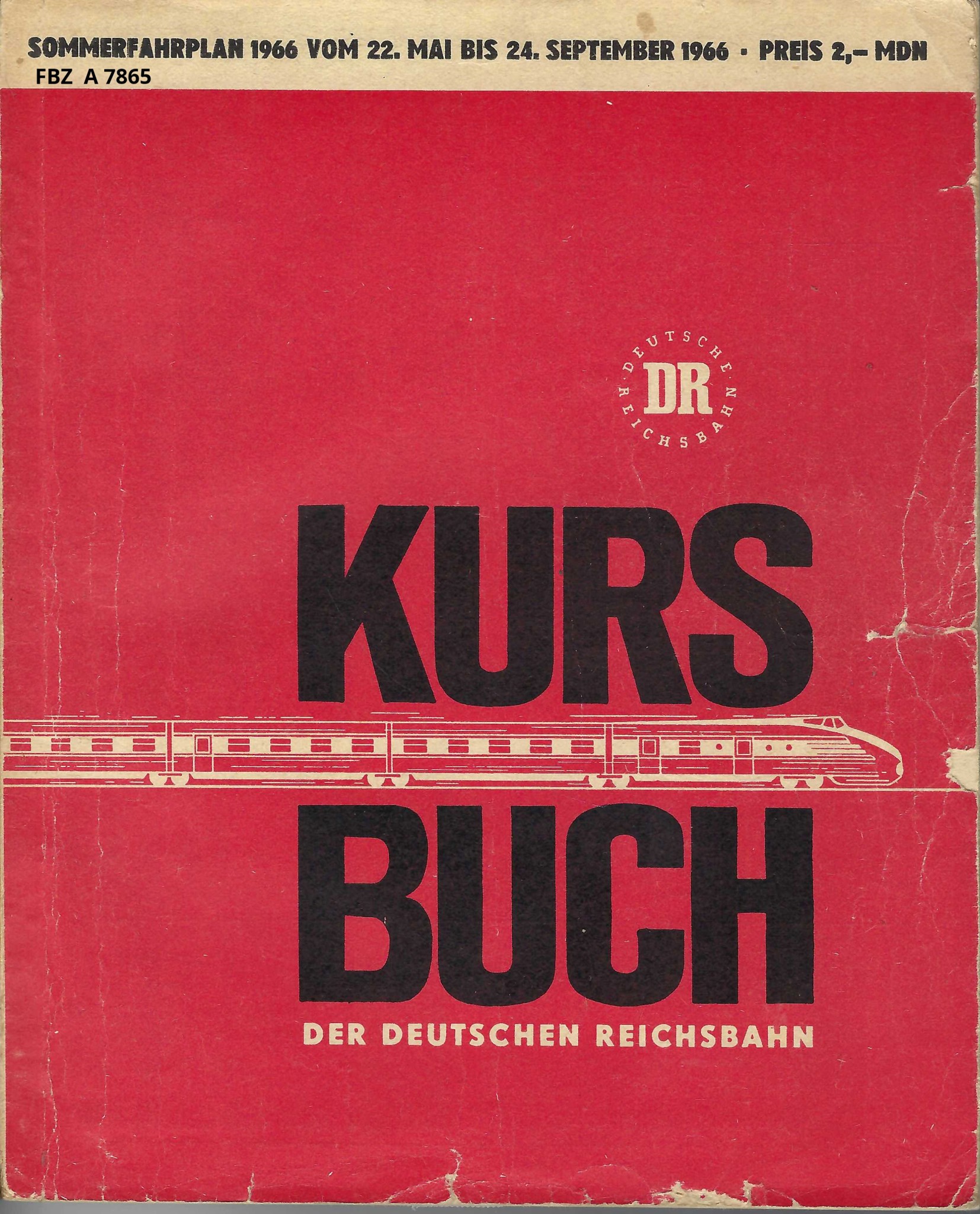 Bild von Kursbuch der Deutschen Reichsbahn - Sommerfahrplan 1966