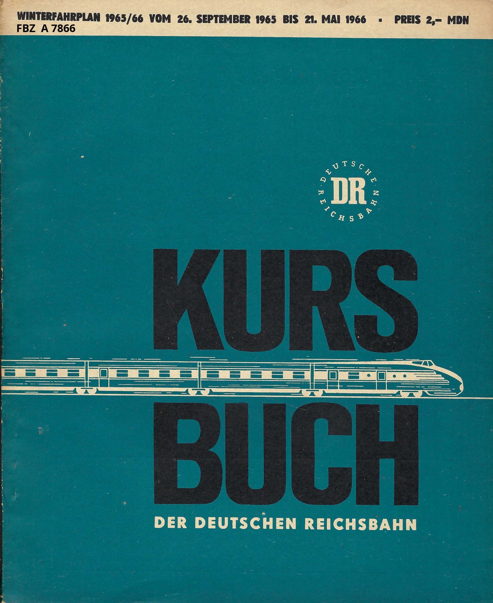 Bild von Kursbuch der Deutschen Reichsbahn Winterfahrplan 1965/66