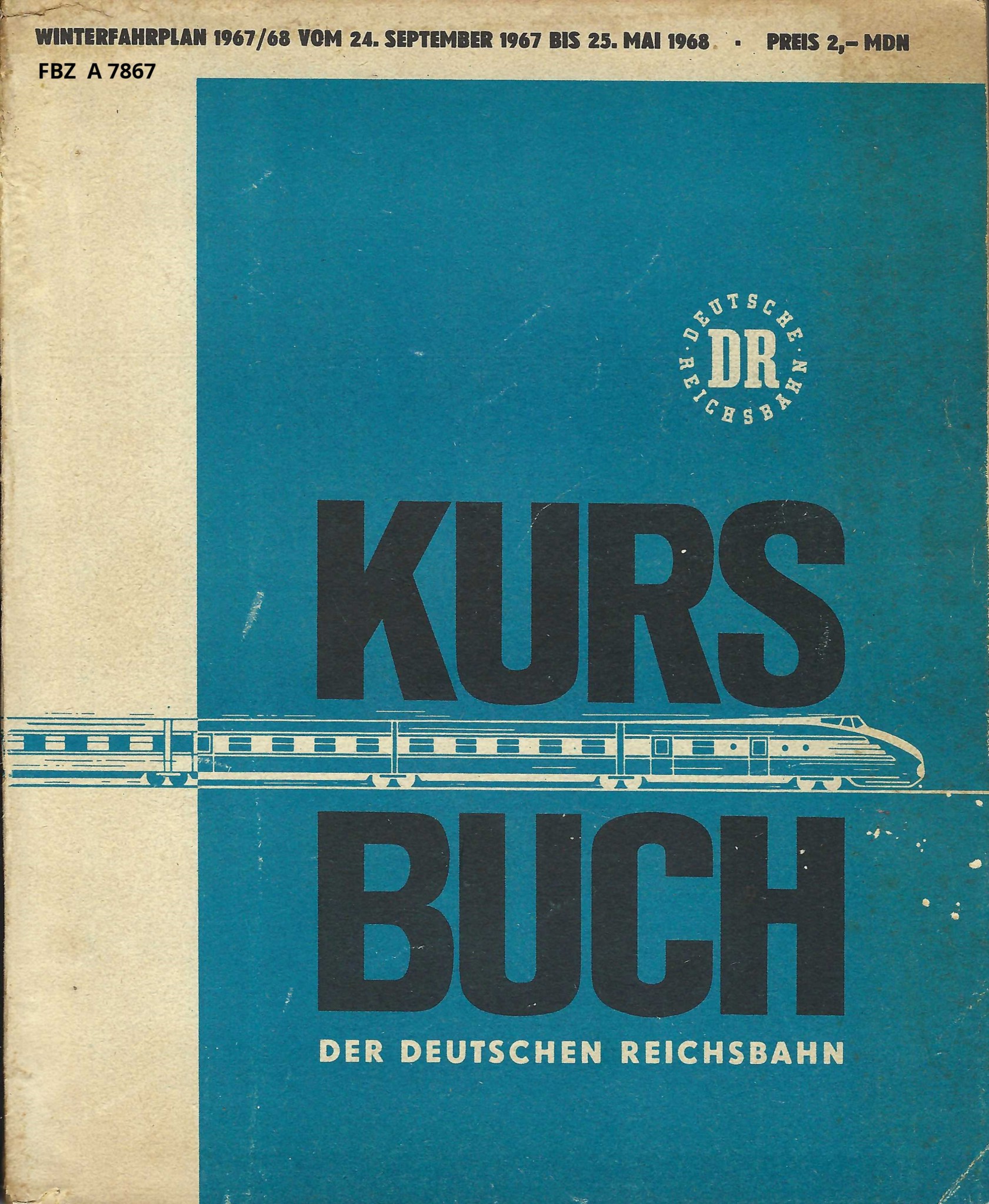 Bild von Kursbuch der Deutschen Reichsbahn - Winterfahrplan 1967/68