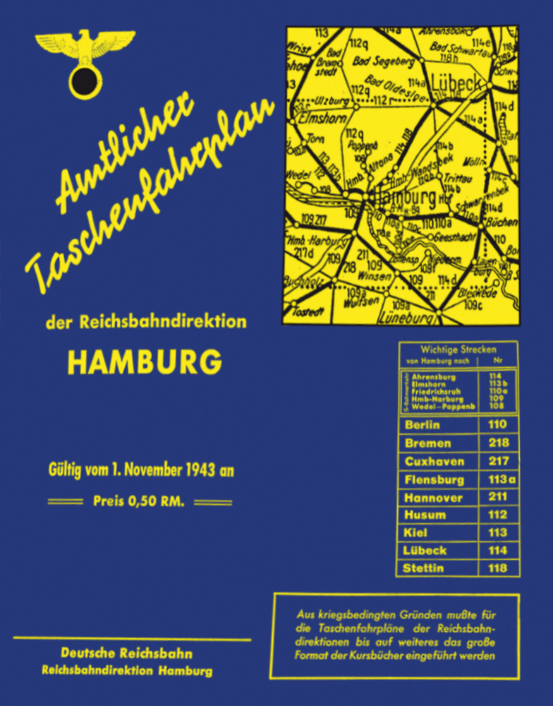 Bild von Amtlicher Taschenfahrplan Hamburg 1943